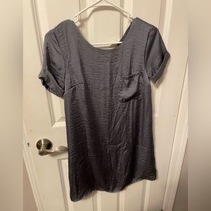 Satin fabric t shirt dress